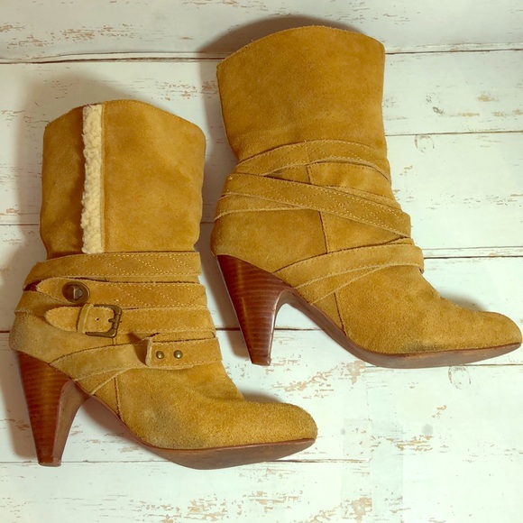 Nine West Suede Leather Cruzal1 Heeled Boots - Picture 1 of 8